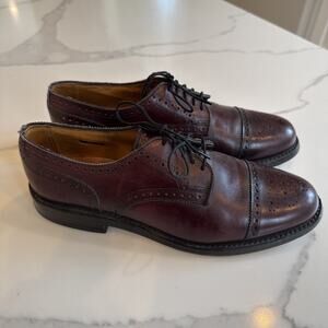 Allen Edmonds Lexington Shoes Mens Size 9. 5 C Mahogany Leather Cap Toe Oxford